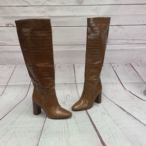 Lavorazione Artigiana Women's Knee High Heel Boots Brown Leather EUR 40 US 10